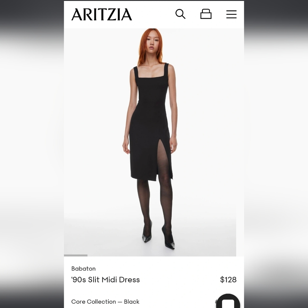 90s slit midi dress